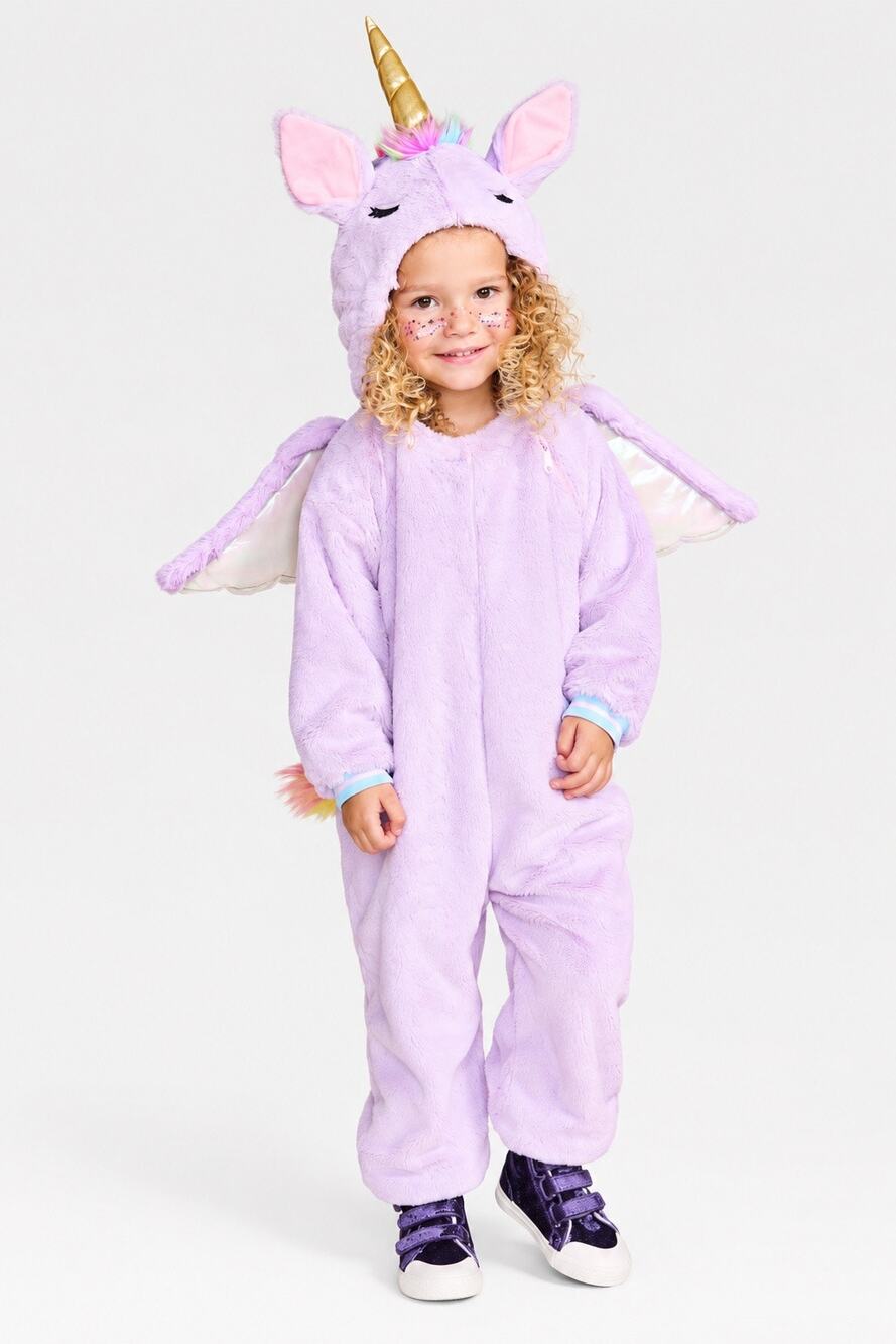 Hyde & EEK! Girls Unicorn Pegasus Halloween Costume Purple 4-5